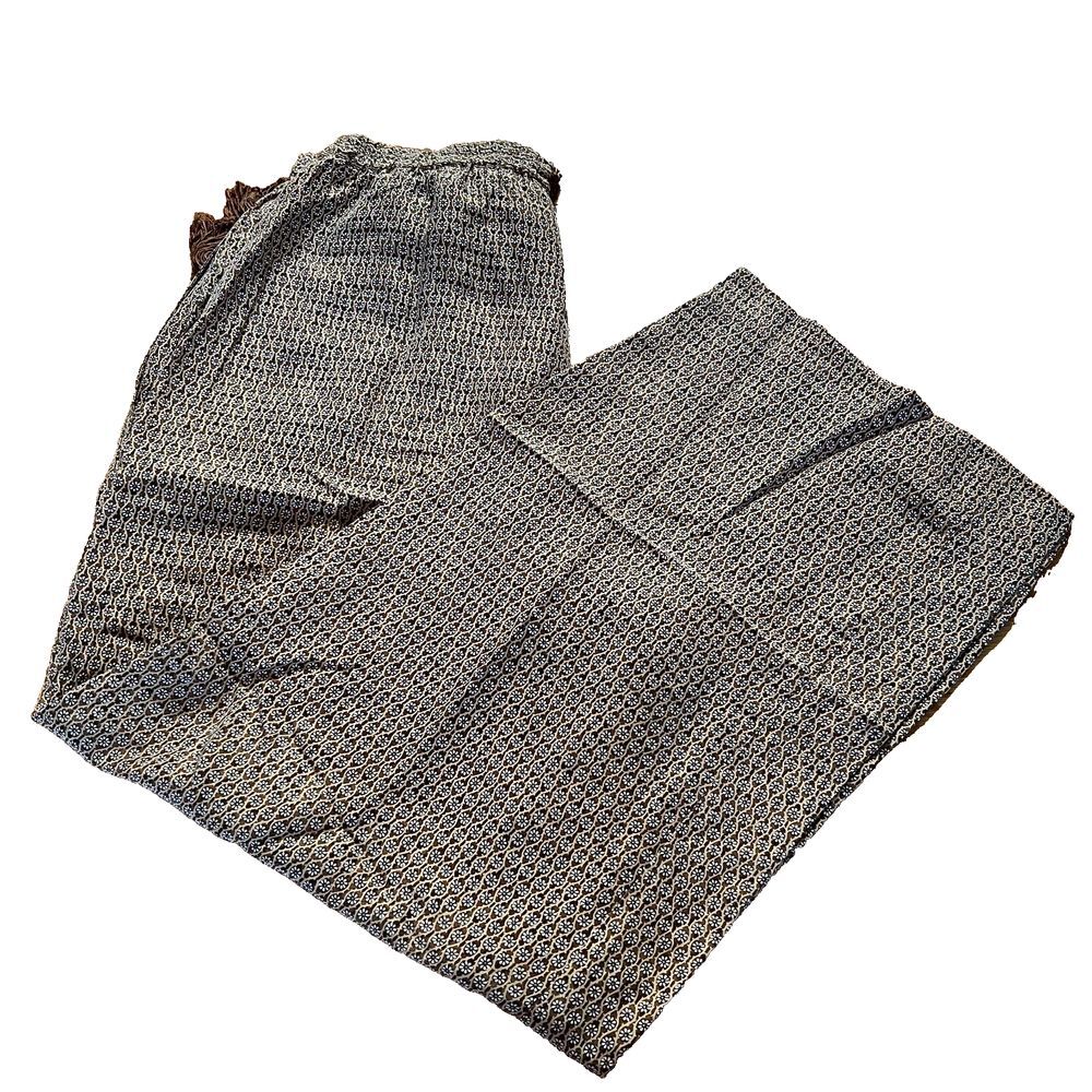 Anne Pinkerton Silk Floral Pants Women's‎ Large Drawstring Boho